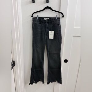 NWT Hidden Happi black frayed hem Crop Flare size 30